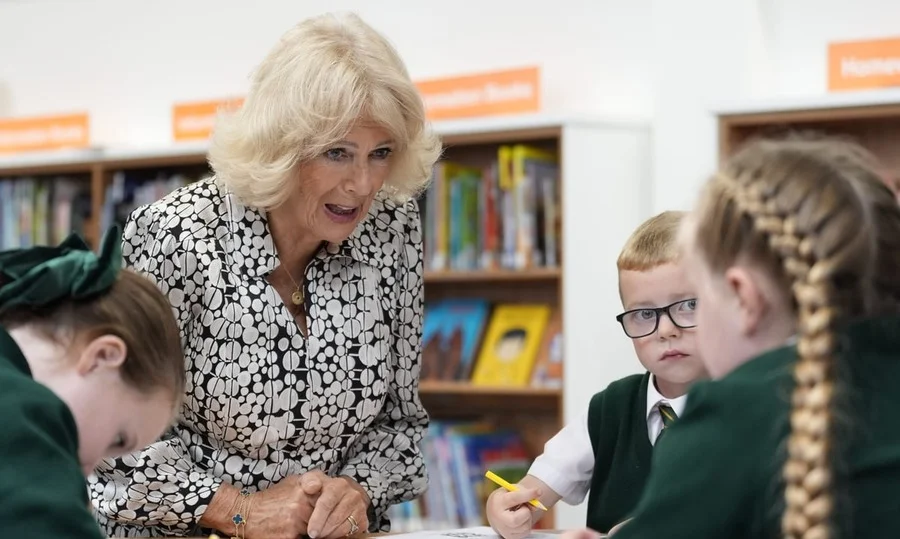 Queen Camilla reads books