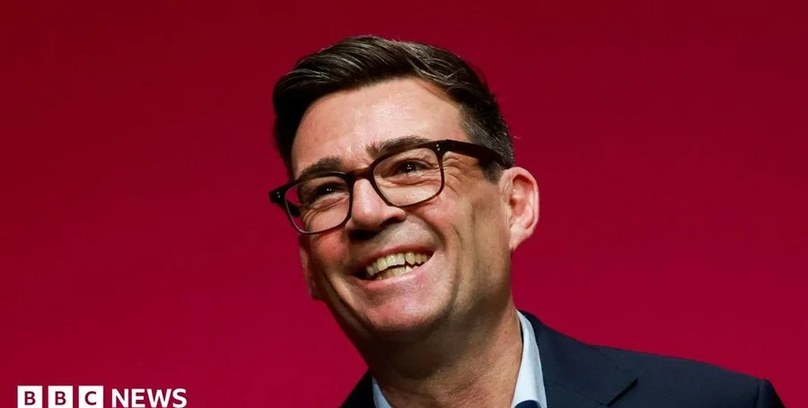 Andy Burnham delivering speech