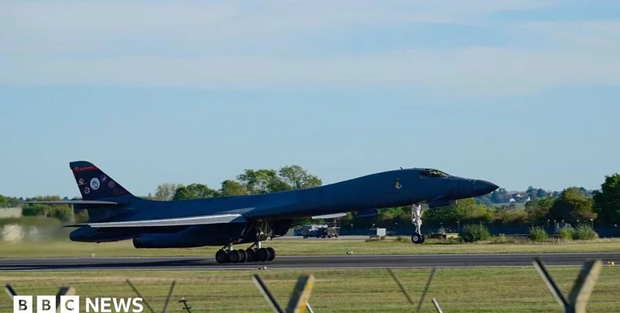 US bomber takes off